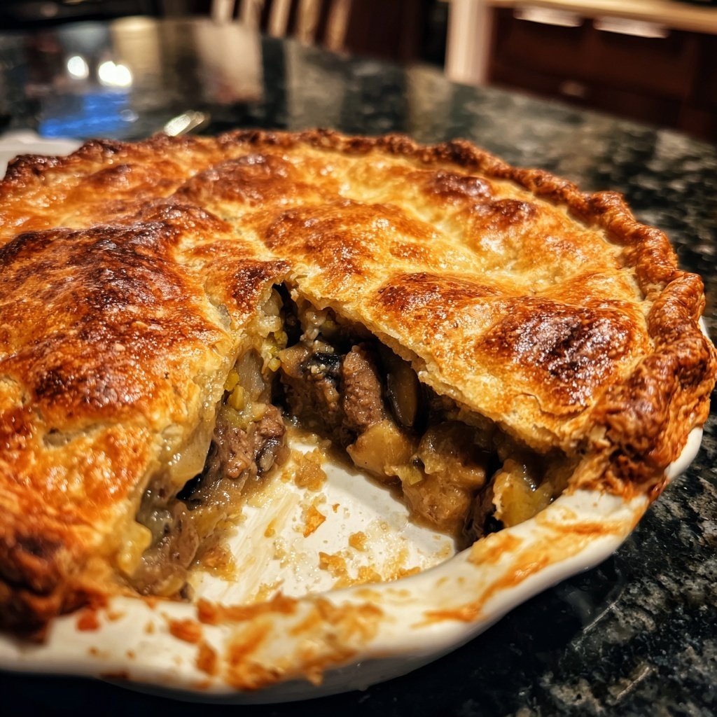 Comfort Food Beef and Mushroom Pot Pie