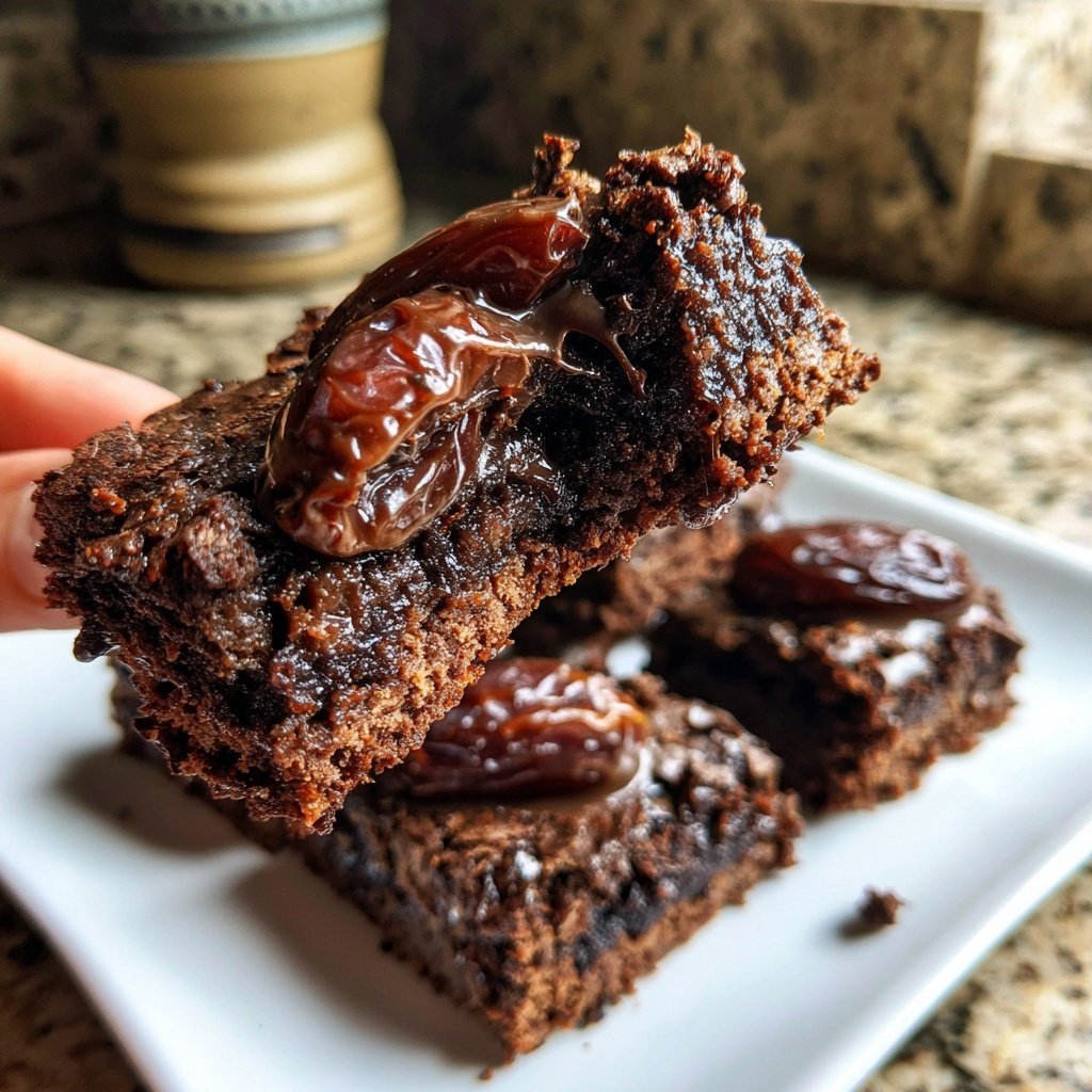 Cottage Cheese Brownies with Dates