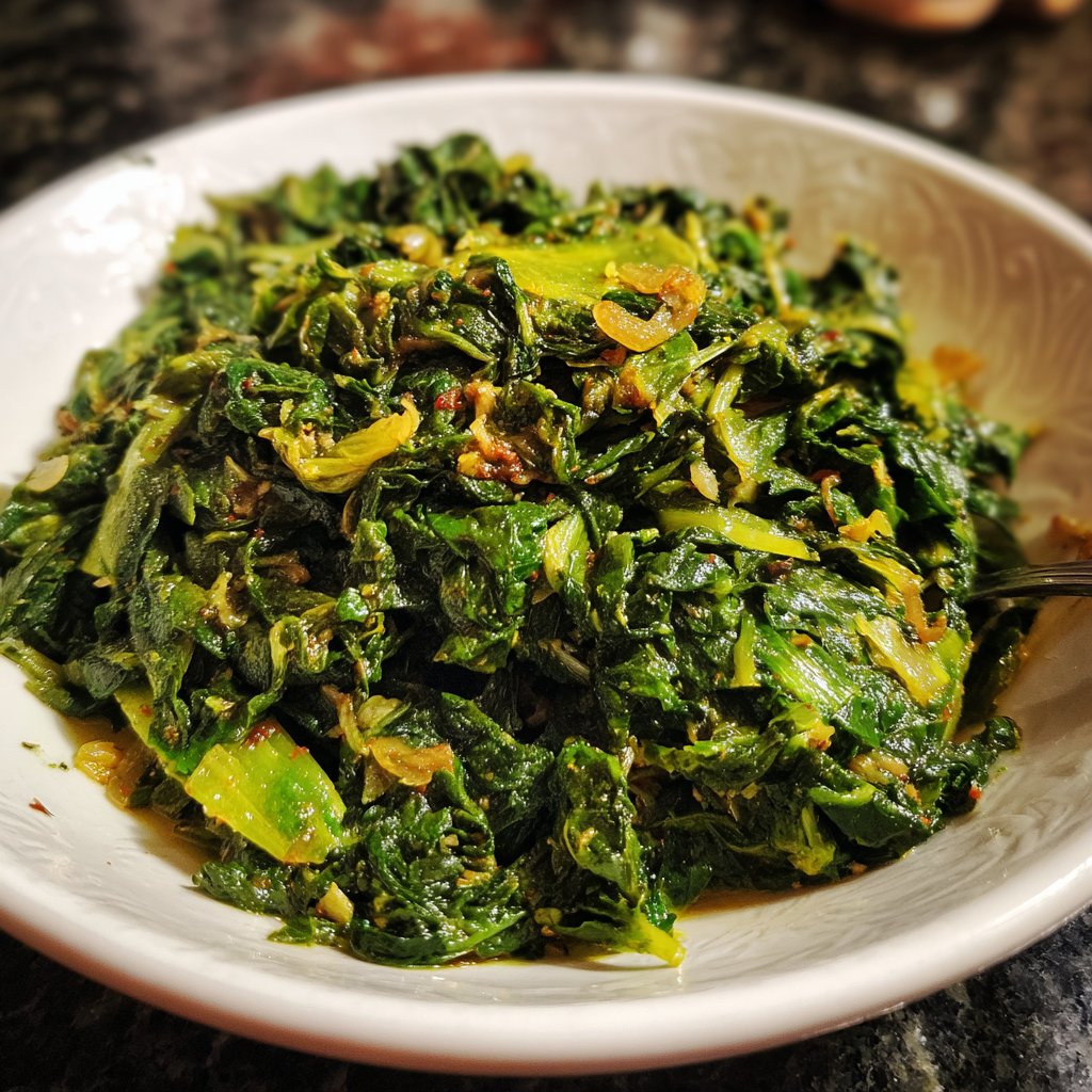 Jamaican Callaloo with Garlic