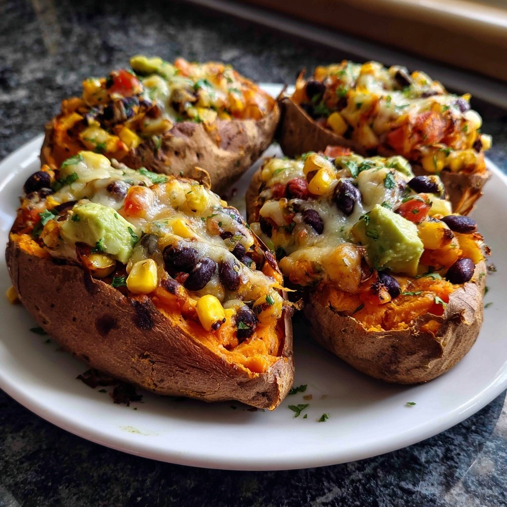 Valentine Dinner Stuffed Sweet Potatoes