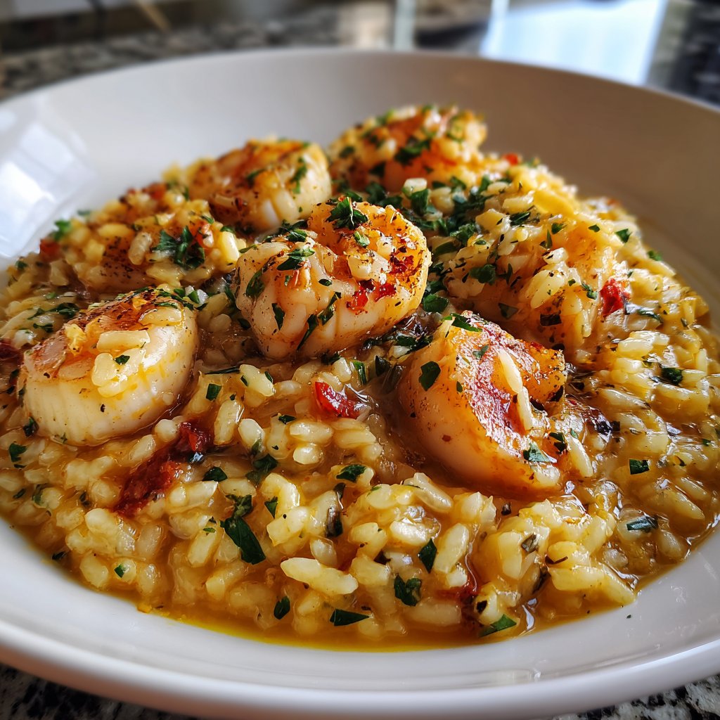Seafood Risotto with White Wine