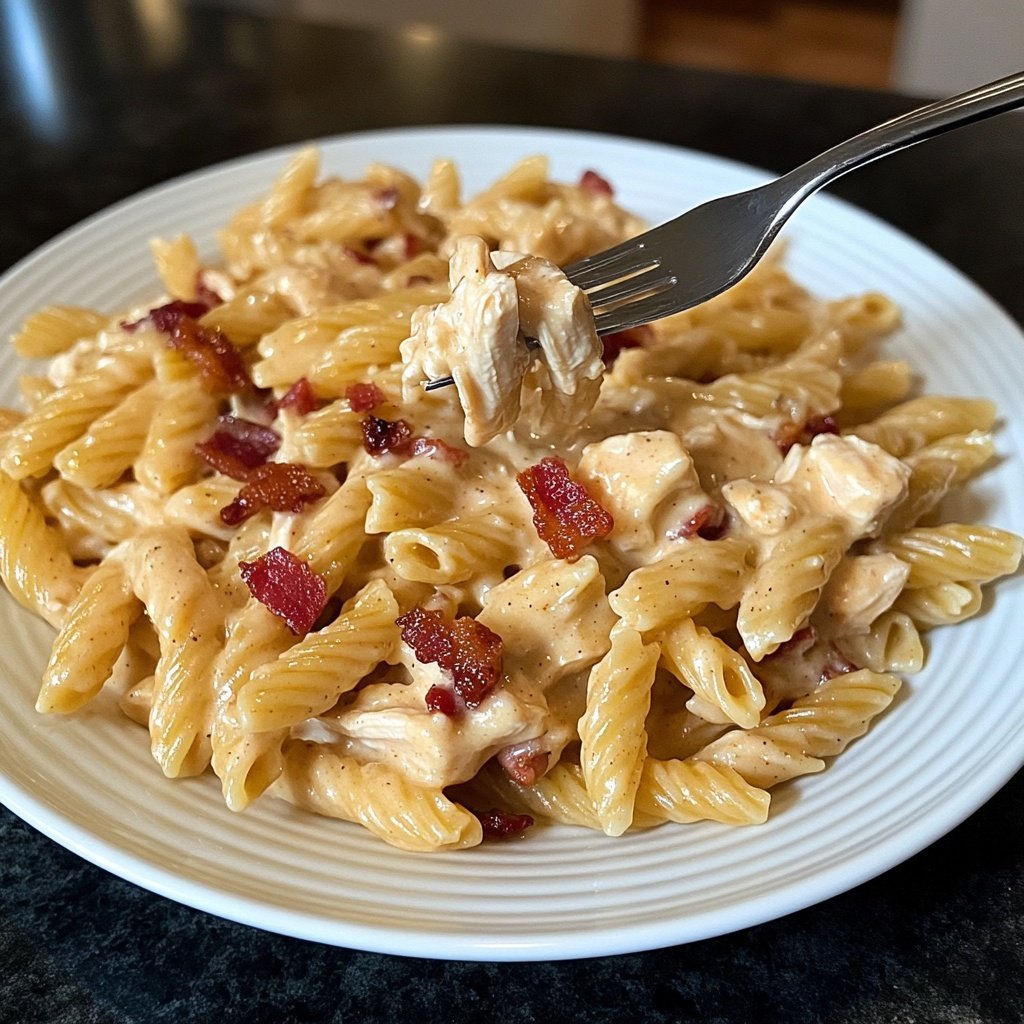 Creamy Chicken Bacon Ranch Pasta