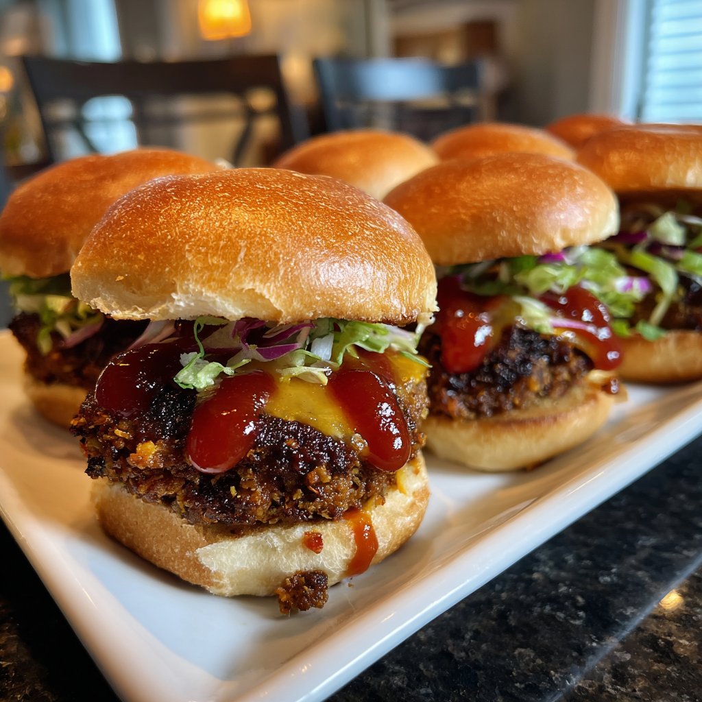 Easy Slider BBQ Lentil Sliders