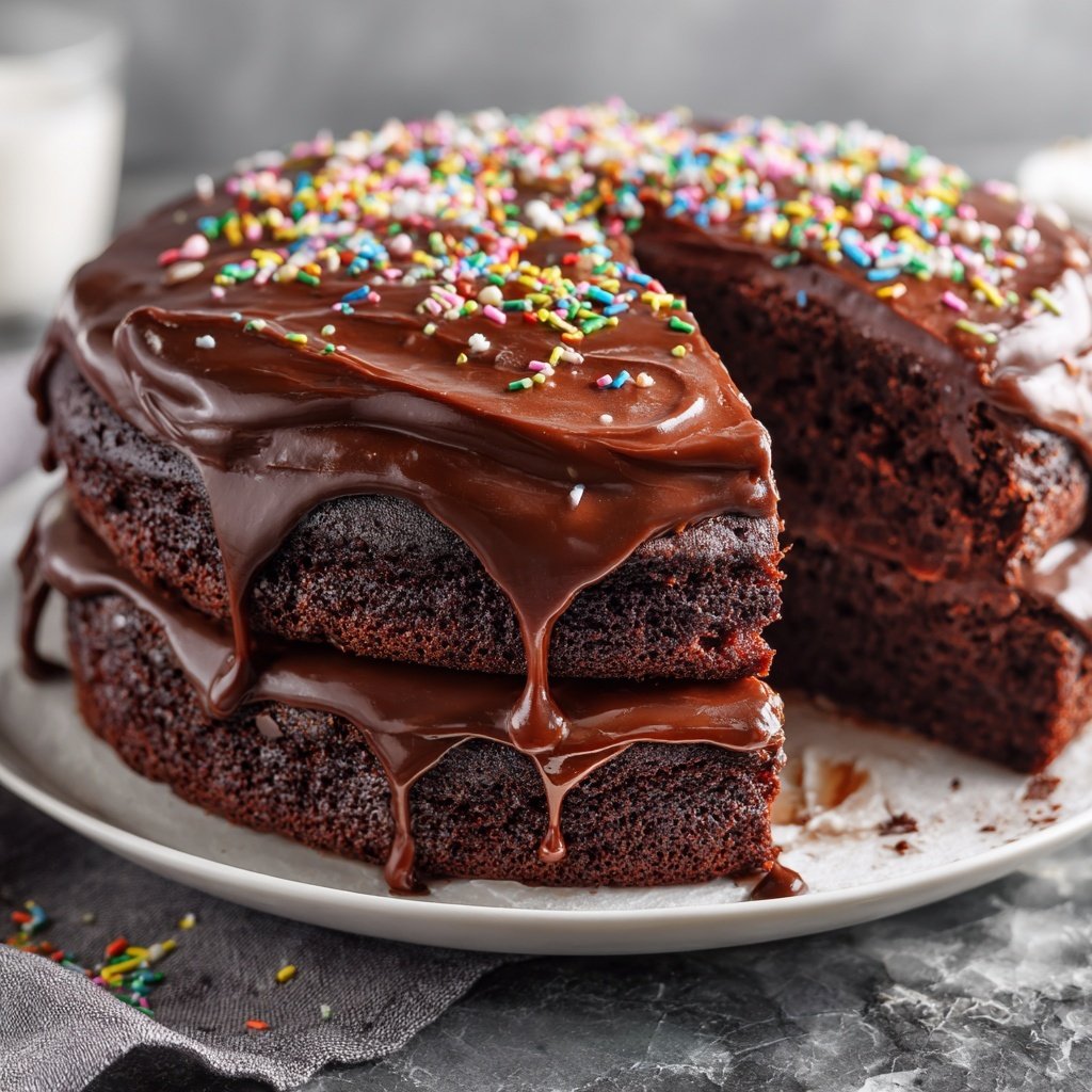 Chocolate Cake With Sour Cream Frosting