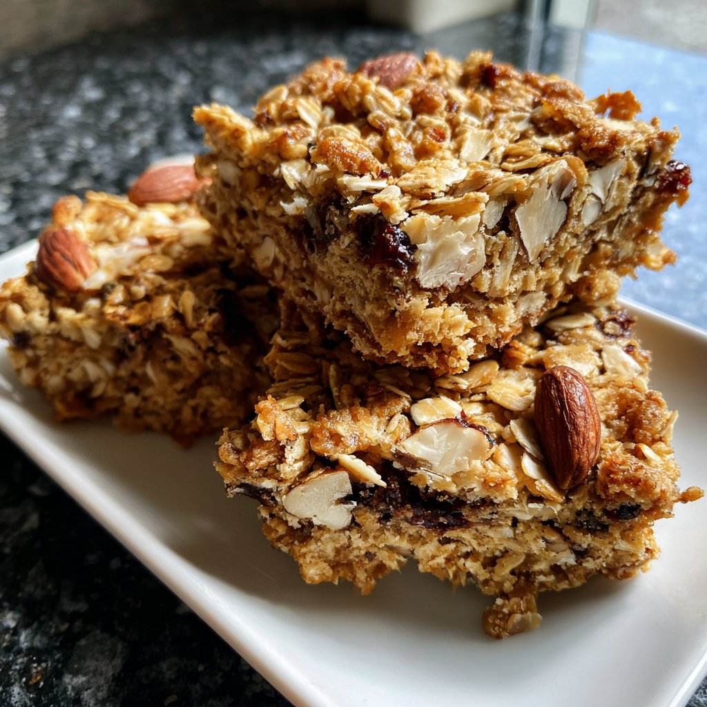 Vanilla Almond Oat Breakfast Squares