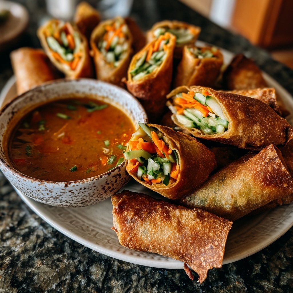 Super Bowl Veggie Spring Rolls
